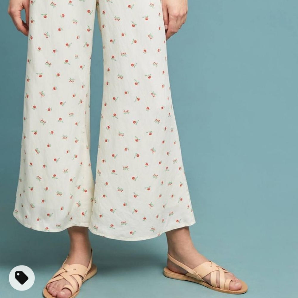Anthro Talese Cherry Wide leg pants - Picture 8 of 8